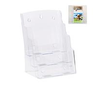 Relaxdays Lot de 10 présentoirs à flyer format A4