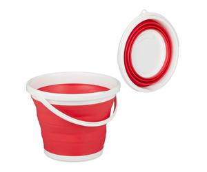 Relaxdays Lot de 10 seaux pliables 10 l