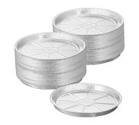 Relaxdays Lot de 100 barquettes rondes en alu