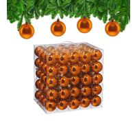 Relaxdays Boule de Noël, lot Pratique de 100, Brillante, Plastique Robuste, pour Le Sapin, diamètre : 6 cm, Orange
