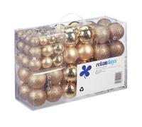 Relaxdays Lot de 100 boules de Noël