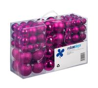 Relaxdays Lot de 100 boules de Noël