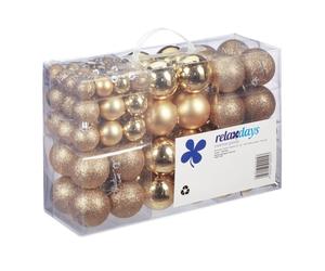 Relaxdays Lot de 100 boules de Noël