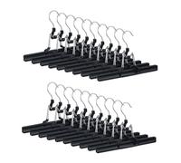 Relaxdays Lot de 100 cintres-pinces noir