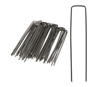 Relaxdays Lot de 100 Piquets de Fixation, Sardines pour Tente, Piquet ancrage Sol Jardin, 3 mm 15 cm Long Acier, argenté