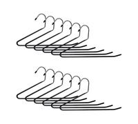 Relaxdays Lot de 12 cintres à Pantalon, Design en S, antidérapants, métal, Argent/Noir