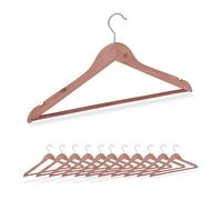 Relaxdays Lot de 12 cintres en bois de cèdre