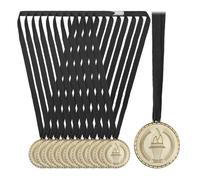 Relaxdays Lot de 12 médailles d'or pour enfants