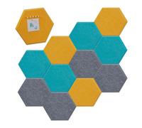 Relaxdays Lot de 12 pense-bêtes hexagonaux colorés