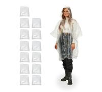 Relaxdays Lot de 13 ponchos jetables en couleur
