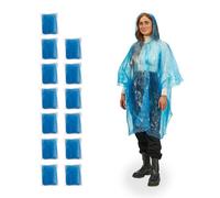 Relaxdays Lot de 13 ponchos jetables en couleur