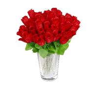 Relaxdays Lot de 144 roses rouges en bouquets