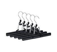 Relaxdays Lot de 15 cintres-pinces en noir