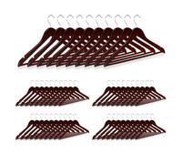 Relaxdays Lot de 150 cintres en bois marron