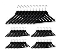 Relaxdays Lot de 150 cintres en bois noir