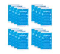 Relaxdays Poches de Glace, Lot de 16, Chaud et Froid, 9 x 15 cm, Premiers Secours, Pochettes réutilisables, Bleu