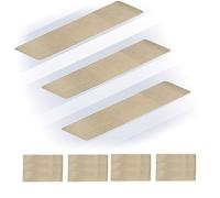 Relaxdays, lot de 16 tapis d'escalier rectangulaires, 75 x 20 cm, auto-adhésifs, beige