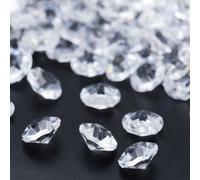 Relaxdays Diamants décoratifs, lot 1700, décoration de Table pour Mariage, Cristaux, Plastique, 6 x 10 mm, Transparent