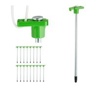 Relaxdays Lot de 18 piquets de Fixation, pour sols durs, 25 cm, Acier, Sardines Robustes pour Le Camping, Vert Clair