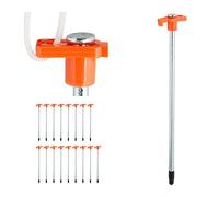Relaxdays Lot de 18 piquets de Fixation, pour sols durs, 25 cm, Acier, Sardines Robustes pour Le Camping, Orange