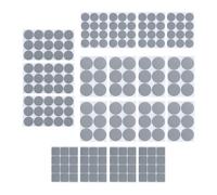 Relaxdays Patins antidérapants pour Meubles, Lot de 189, Pads Autocollants, 4 Tailles, Mousse EVA, Gris foncé