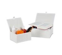 Relaxdays Lot de 2 bacs de rangement