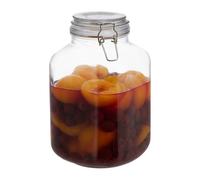 Relaxdays Bocal en Verre, Lot de 2, 3 litres, Conserves, Grand Pot, Hermétique, Fermeture étanche avec étrier, XXL, Transparent