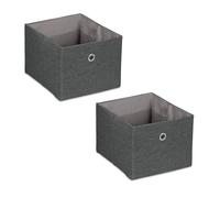 Relaxdays Lot de 2 boites de rangement