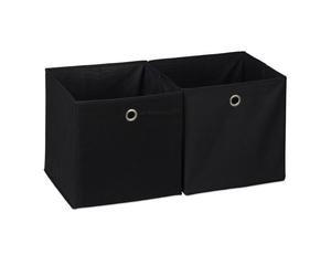 Relaxdays Lot de 2 boîtes de rangement