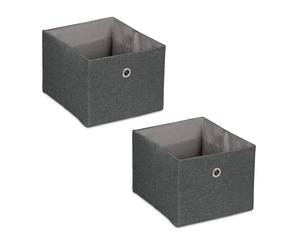 Relaxdays Lot de 2 boites de rangement