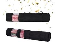 Relaxdays Organiseur pour Papier Cadeau, 2 pièces, 2 Compartiments, poignées, H x P : 85 x 17 cm, Sac Cadeau, Noir