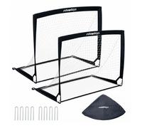 Relaxdays Lot de 2 buts de foot pliables