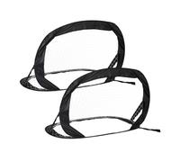 Relaxdays Lot de 2 Cages de Foot Pop up, Accessoires Pliables pour Le Jardin, HxLxP : 80x120x85 cm, Housse, Noir