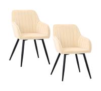 Relaxdays Lot de 2 chaises velours