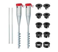 Relaxdays Lot de 2 douilles pour le sol