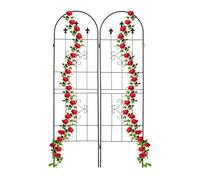 Relaxdays Lot de 2 Grilles tuteur plante noir