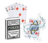 Relaxdays Cartes de Poker en Plastique, Lot de 2, Jeu imperméable, Anti-déchirure & Plis, 108 pièces, Texas Hold'em, kit Pro