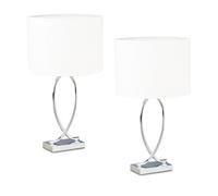 Relaxdays Lot de 2 lampes de chevet