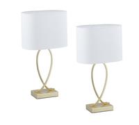 Relaxdays Lot de 2 lampes de chevet