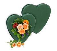 Relaxdays Lot de 2 mousses florales en cœur