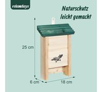 Relaxdays Lot de 2 nichoirs chauves-souris