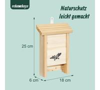 Relaxdays Lot de 2 nichoirs chauves-souris