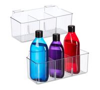 Relaxdays Lot de 2 organiseurs à 3 compartiments