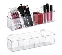 Relaxdays Lot de 2 organiseurs à 4 compartiments