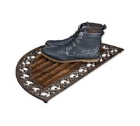 Relaxdays Lot de 2 paillassons en fonte brosse