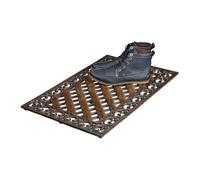 Relaxdays Lot de 2 paillassons fonte brosse pieds