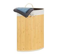 Relaxdays Lot de 2 paniers à linge bambou