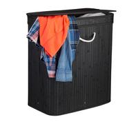 Relaxdays Lot de 2 paniers à linge en bambou