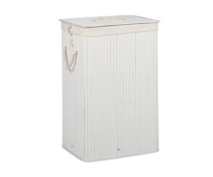 Relaxdays Lot de 2 paniers à linge en bambou