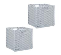 Relaxdays Lot de 2 paniers de rangement